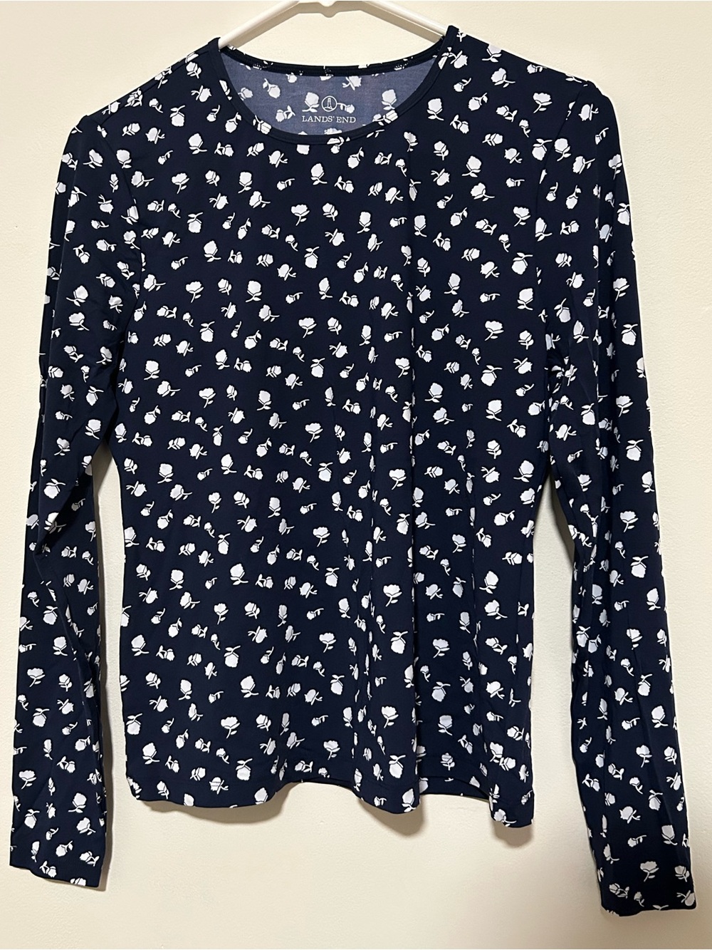 Lands' End SunShade UPF 50 Long Sleeve Rash Guard Swim Tee